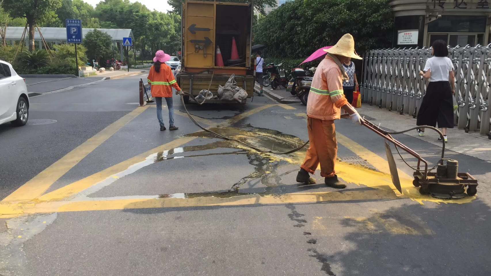 高压水清除旧标线